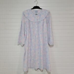 Lanz of Salzburg Frocked Nightgown XL Floral Lace Dreamy Fairy Cottage Dress